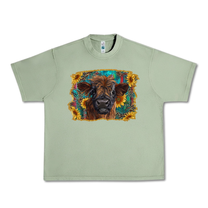 Highland Cow Calf With Western Background Urban Heavy Tee by RanaPortraitStore | Teevron