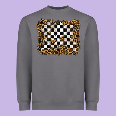 Heavyweight Sweatshirt racing leopard background