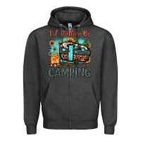Charcoal Heather i'd rather be camping Zipper Hoodie - JahusDesignShop