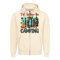 Sandshell i'd rather be camping Zipper Hoodie - JahusDesignShop
