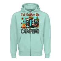 I'd Rather Be Camping Zipper Hoodie | Teevron