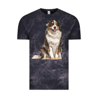 Cloud Black Australian shepherd Vintage Tee - RanaPortraitStore