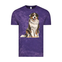 Cloud Purple Australian shepherd Vintage Tee - RanaPortraitStore