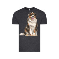 Vintage Black Australian shepherd Vintage Tee - RanaPortraitStore