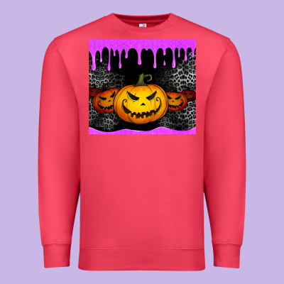 Halloween Jack O'lantern Dripping Glitter Tumbler Premium Sweatshirt Designed By Jasminsmagicworld