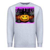 Heather Grey halloween jack o'lantern dripping glitter tumbler Premium Sweatshirt - Jasminsmagicworld