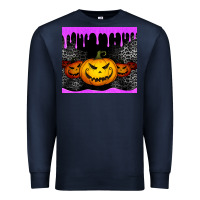 Navy halloween jack o'lantern dripping glitter tumbler Premium Sweatshirt - Jasminsmagicworld