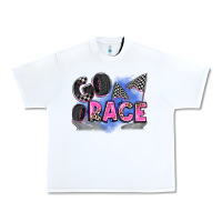 White go race Urban Heavy Tee - Zillion Design Studio