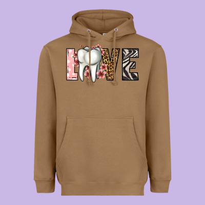 Love Dentist Life Heavyweight Hoodie Designed By Jasminsmagicworld