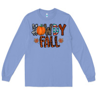 Colony Blue howdy fall Long Sleeve Tee - CowhideDigitalArt