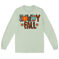 Matcha howdy fall Long Sleeve Tee - CowhideDigitalArt