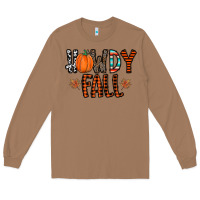 Toasted Coconut howdy fall Long Sleeve Tee - CowhideDigitalArt