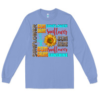 Colony Blue sunflower sunshine Long Sleeve Tee - AdoDesignShop