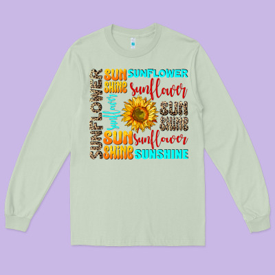 Sunflower Sunshine Long Sleeve Tee Designed By Adodesignshop