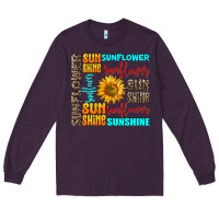 Plum sunflower sunshine Long Sleeve Tee - AdoDesignShop