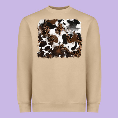 Heavyweight Sweatshirt leopard cowhide background