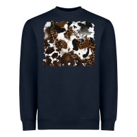 Navy leopard cowhide background Heavyweight Sweatshirt - RanaPortraitStore
