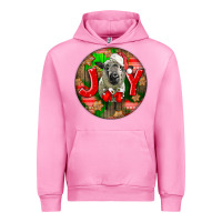 Fuchsia Pink christmas hampshire sheep Urban Hoodie - LillyAllenDesigns