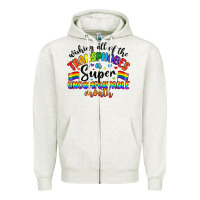 Oatmeal Heather wishing all of the transphobes uncomfortable month Zipper Hoodie - Artiststas