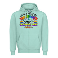 Seafoam wishing all of the transphobes uncomfortable month Zipper Hoodie - Artiststas