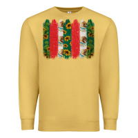 Antique Gold mexican flag brushstroke Premium Sweatshirt - Jasminsmagicworld