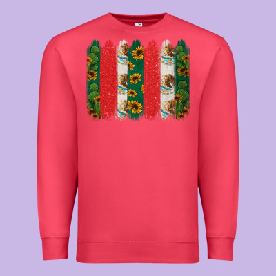 Mexican Flag Brushstroke Premium Sweatshirt Designed By Jasminsmagicworld
