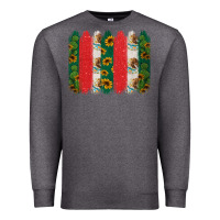 Charcoal Heather mexican flag brushstroke Premium Sweatshirt - Jasminsmagicworld