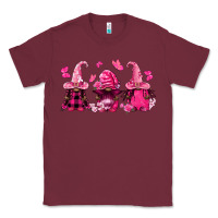 Burgundy breast cancer afro gnomies Classic Tee - FaDigitalArtStudio