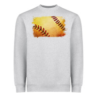 Heather Grey softball brushstroke Heavyweight Sweatshirt - RanaPortraitStore