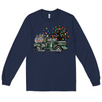 Navy autism awareness Long Sleeve Tee - SublimationCraftShop
