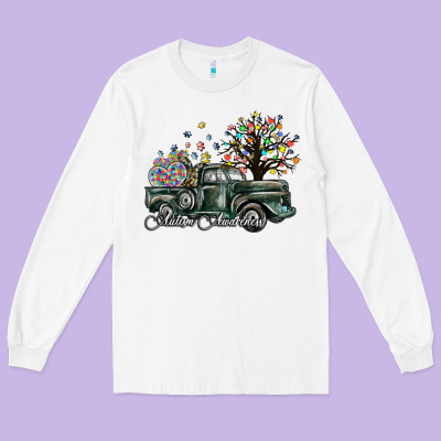 Autism Awareness Long Sleeve Tee Designed By Sublimationcraftshop