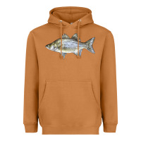 Meerkat White Bass Fish Illustrations Heavyweight Hoodie - LillyAllenDesigns