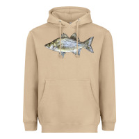 Mushroom White Bass Fish Illustrations Heavyweight Hoodie - LillyAllenDesigns