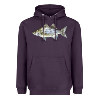 White Bass Fish Illustrations Heavyweight Hoodie | Teevron