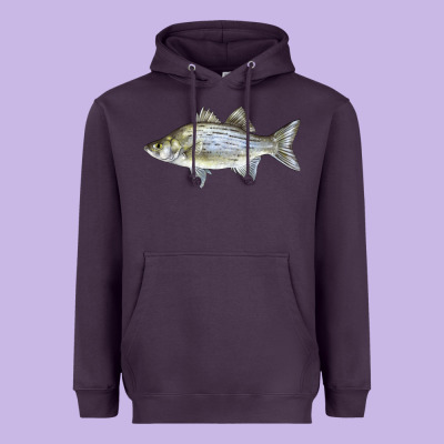 White Bass Fish Illustrations Heavyweight Hoodie Designed By Lillyallendesigns