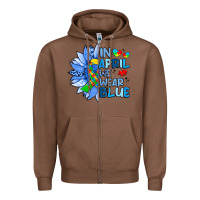 Chestnut in april we wear blue sunflower Zipper Hoodie - Artiststas