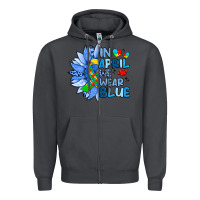 Smoke in april we wear blue sunflower Zipper Hoodie - Artiststas