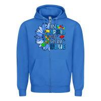 True Royal in april we wear blue sunflower Zipper Hoodie - Artiststas