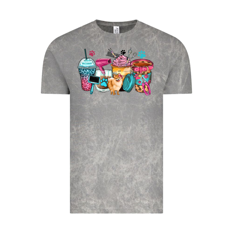 Pet Groomer Coffee Cups Vintage Tee by Zillion Design Studio | Teevron