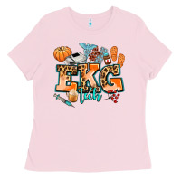 Bubblegum Pink ekg tech fall Ladies Tee - AdoDesignShop