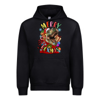 Black t rex merry rexmas Urban Hoodie - LillyAllenDesigns
