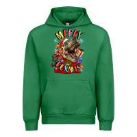 Emerald t rex merry rexmas Urban Hoodie - LillyAllenDesigns