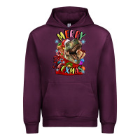 Mauve Wine t rex merry rexmas Urban Hoodie - LillyAllenDesigns