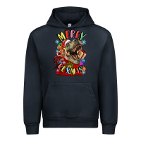 Navy t rex merry rexmas Urban Hoodie - LillyAllenDesigns