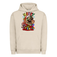 Pigment French Oak t rex merry rexmas Urban Hoodie - LillyAllenDesigns