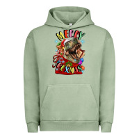 Pigment Oil Green t rex merry rexmas Urban Hoodie - LillyAllenDesigns