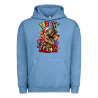 Pigment Pebble Blue t rex merry rexmas Urban Hoodie - LillyAllenDesigns