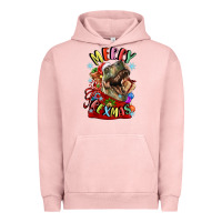 Pigment Salmon t rex merry rexmas Urban Hoodie - LillyAllenDesigns