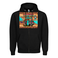 Black camping vibes Zipper Hoodie - JahusDesignShop