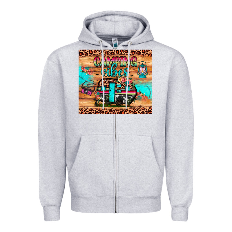 Camping Vibes Zipper Hoodie by JahusDesignShop | Teevron